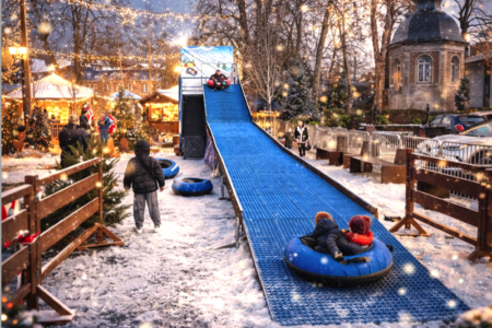 Piste de luge de Noël Piste de luge de Noël