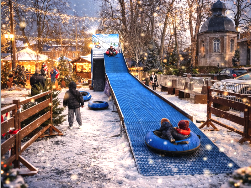 Piste de luge de Noël